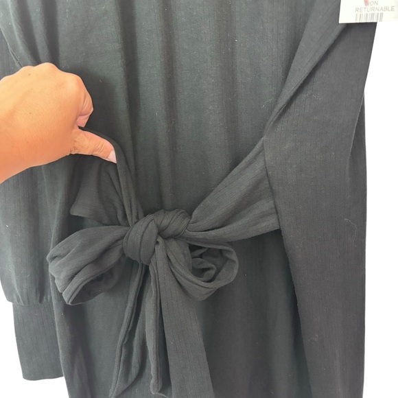 NWT Steve Madden Mock Neck Dolman Sleeve Knot Tie Dress Size M So Soft - Picture 7 of 11